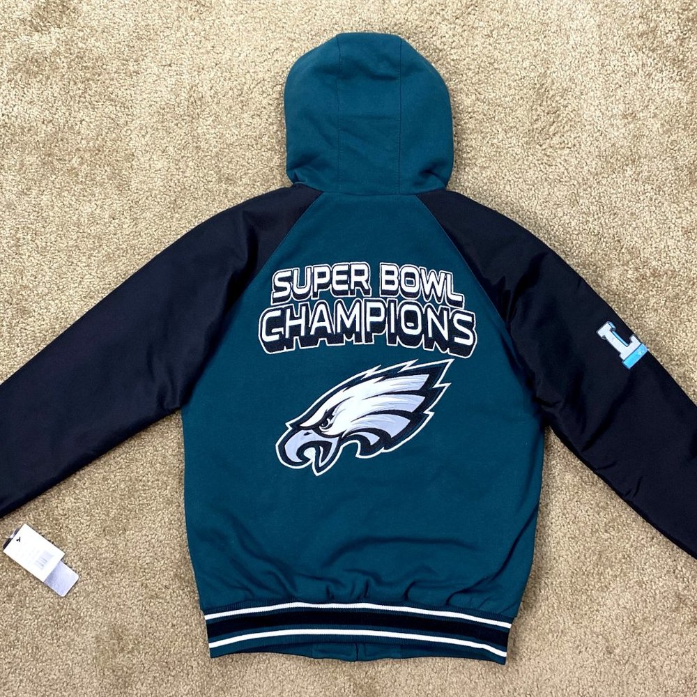 PHILADELPHIA EAGLES SUPER BOWL LII Hooded CHAMP JACKET S M XL 2X